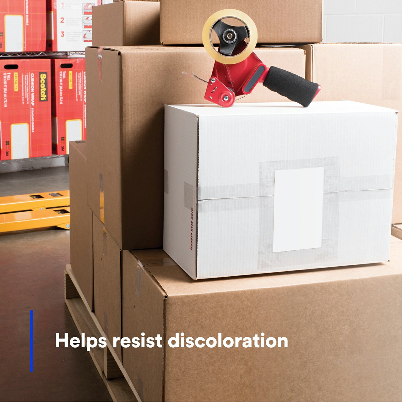 3M 7100240699 | 3.000" Size x 109.361yd OAL x 2.835" Width x 1.000mil Baking Thickness Polypropylene Film 302 Box Sealing Tape - Transparent