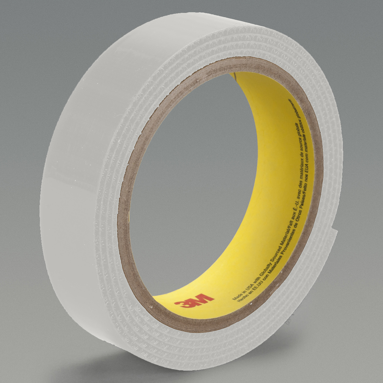 3M 7000052031 | 50.000yd Overall Length x 1.000" Width x 0.08mm Thickness SJ3419FR Hook & Loop Fastener - Light Gray