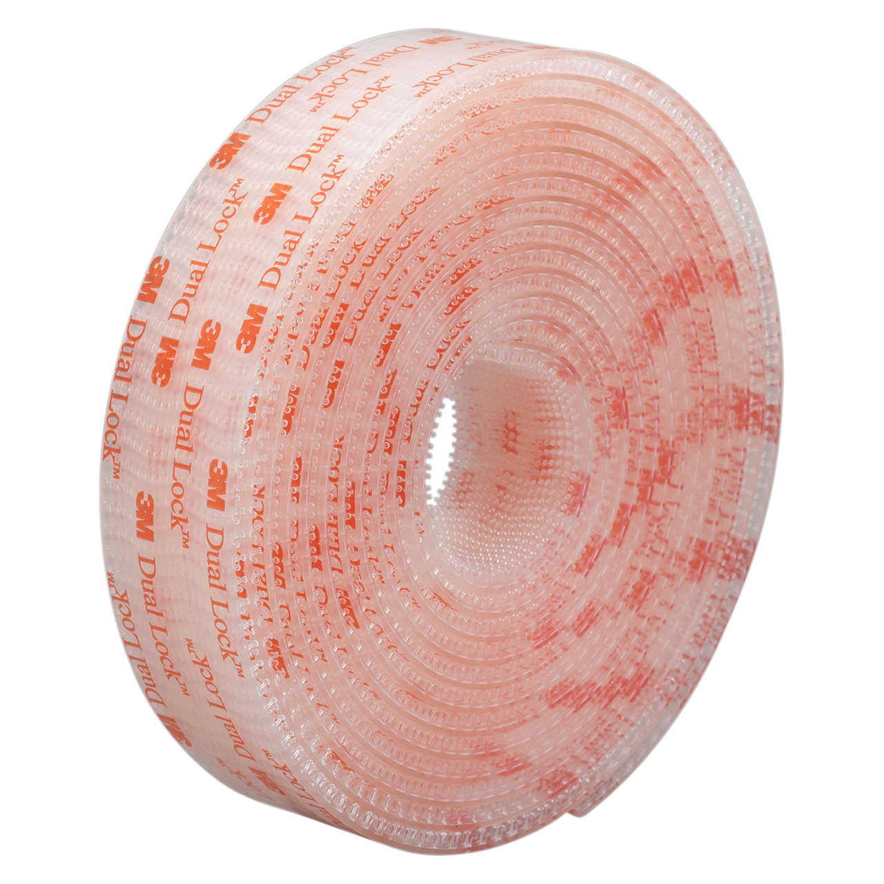 3M 7010374477 | Dual Lock 50.000yd Overall Length x 2.000" Width x 0.10mm Thickness Clear Acrylic Adhesive SJ3562 Mushroom Hook Fastener - Transparent