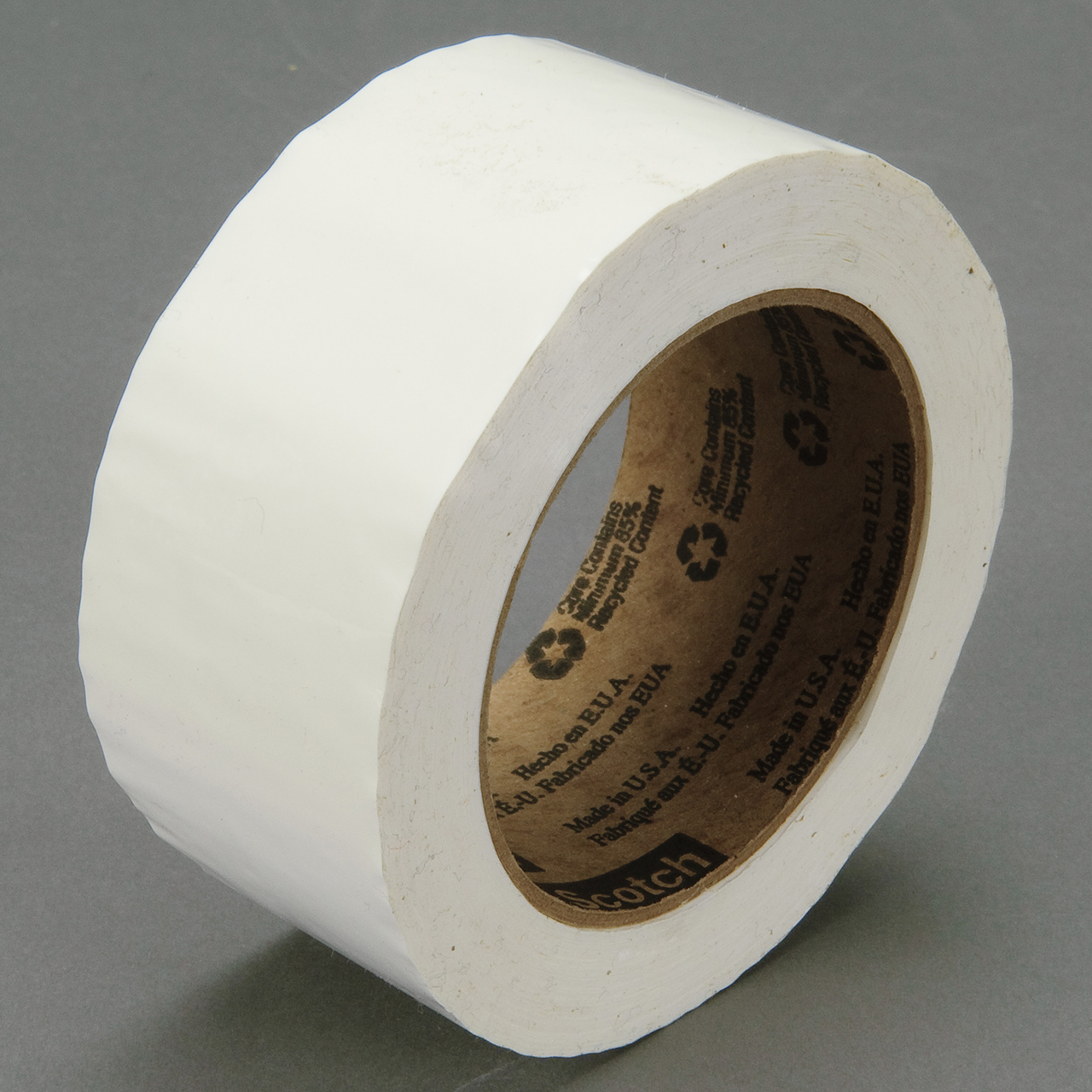3M 7010335369 | 3.000" Size x 1640.420yd OAL x 1.410" Width x 1.200mil Baking Thickness Polypropylene Film 371 Box Sealing Tape - White