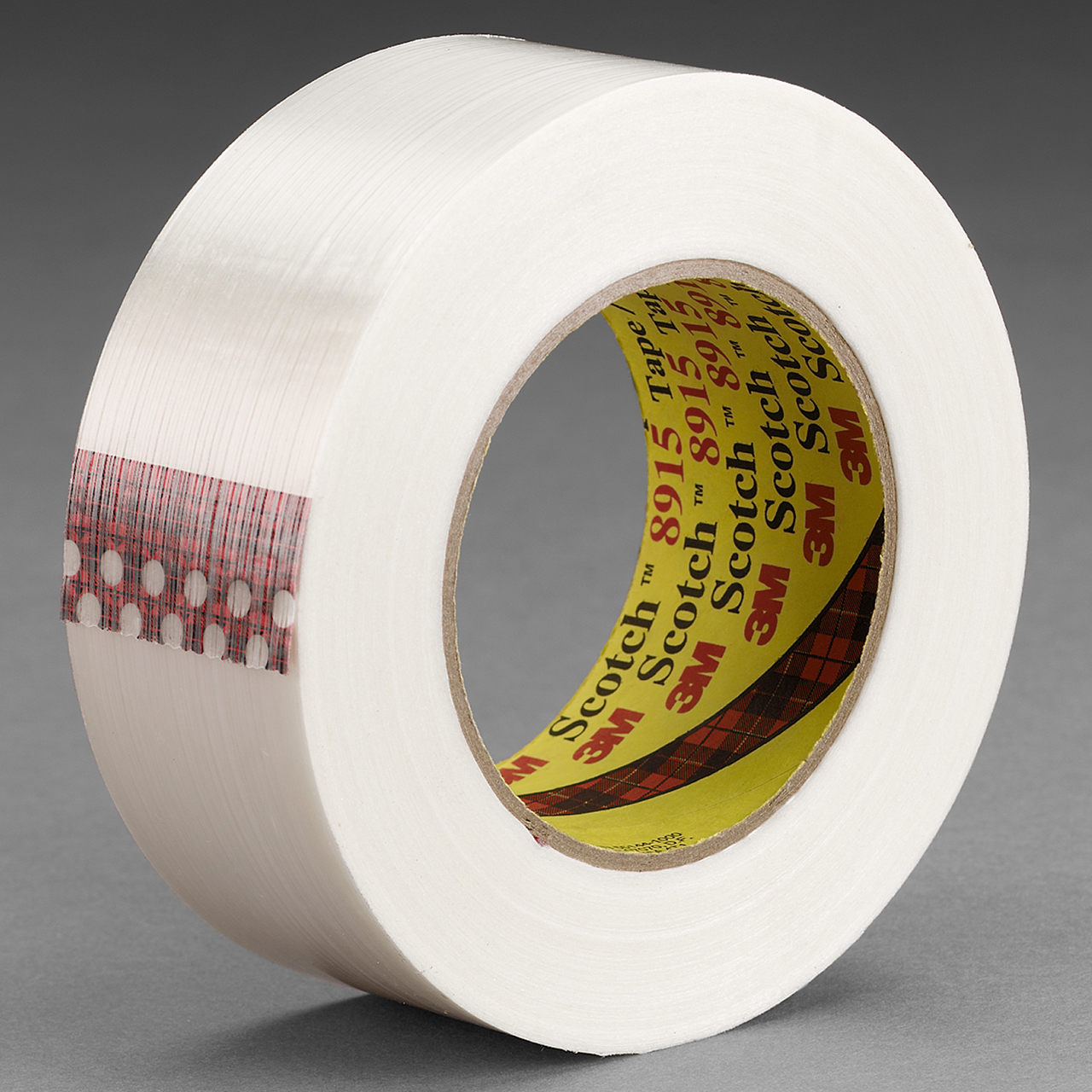 3M 7000048607 | Scotch 3.000" Size x 60.140yd OAL x 1.410" Width Polypropylene Film 8915 Filament Tape - Transparent
