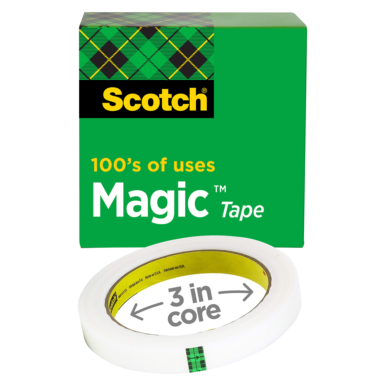 3M 7000050042 | Scotch Magic 2592.000" OAL x 1.000" Width Clear Office Tape