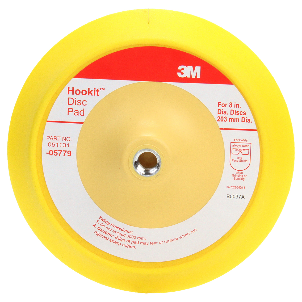 3M 7000045671 | 05779 Hookit 8" Diameter x 5/8-11 Thread Disc Pad