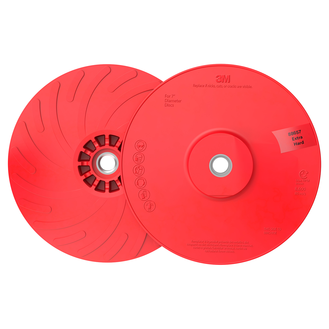 3M 7100258730 | 88657 7" Diameter Back-up Pad Ribbed