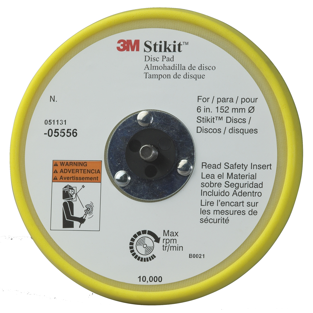3M 7000119808 | 05556 Stikit 6" Diameter x 5/16-24 EXT Thread Disc Pad