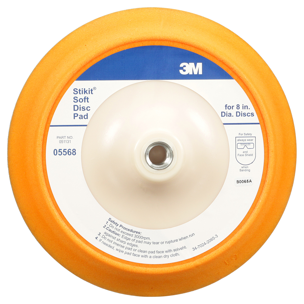 3M 7000120406 | 05568 Stikit 8" Diameter x 5/8-11 Thread Disc Pad