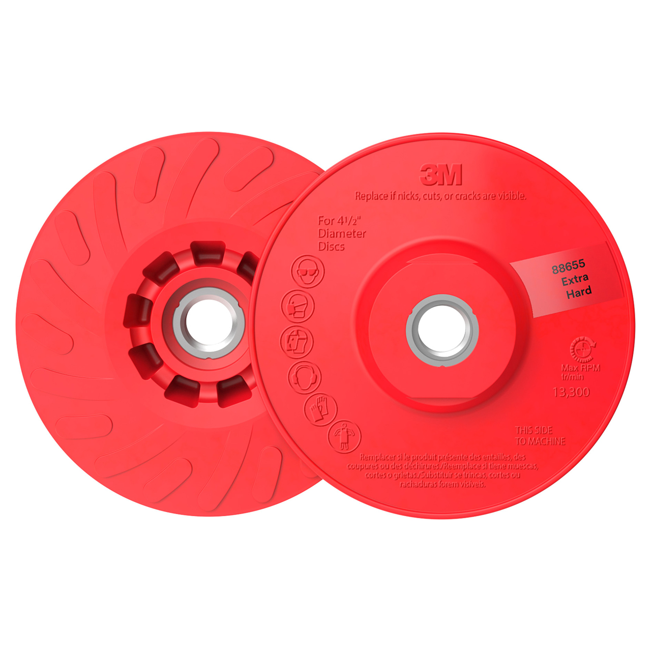 3M 7100258731 | 88655 4-1/2" Diameter Back-up Pad Ribbed