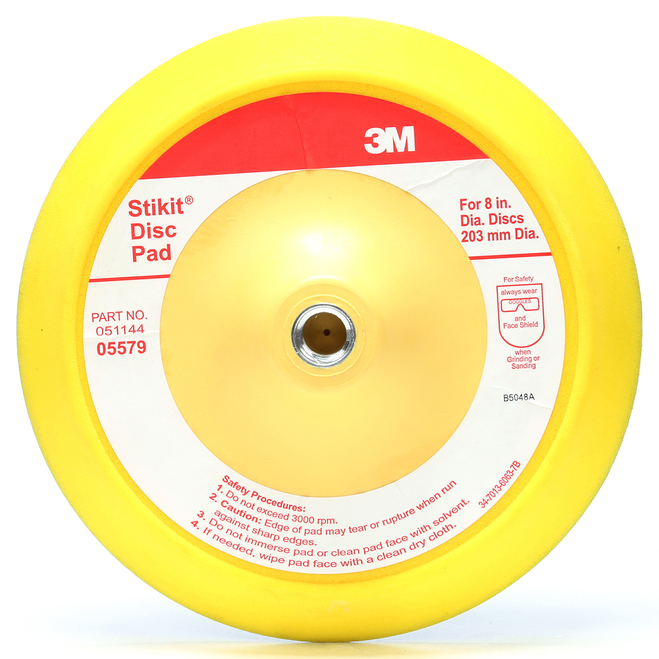 3M 7000045658 | 05579 Stikit 8" Diameter x 5/8-11 Thread Disc Pad