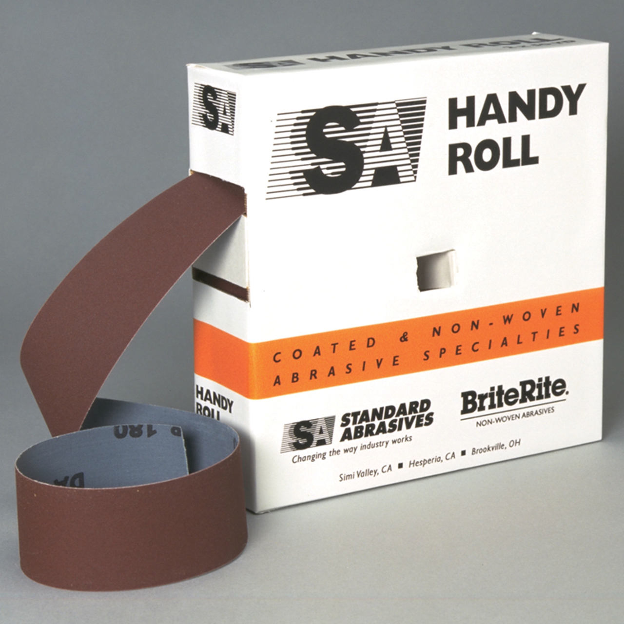 3M 7100037246 | 713276 Standard Abrasives 2" Width x 50.0 yd OAL x J Weight P180 Grit Aluminum Oxide Handy Roll