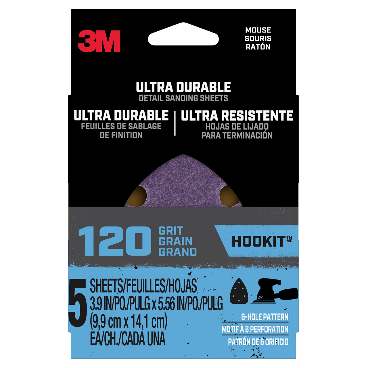3M 7100200061 | 3-7/8" Width x 5-5/8" OAL 120 Grit Sanding Sheet