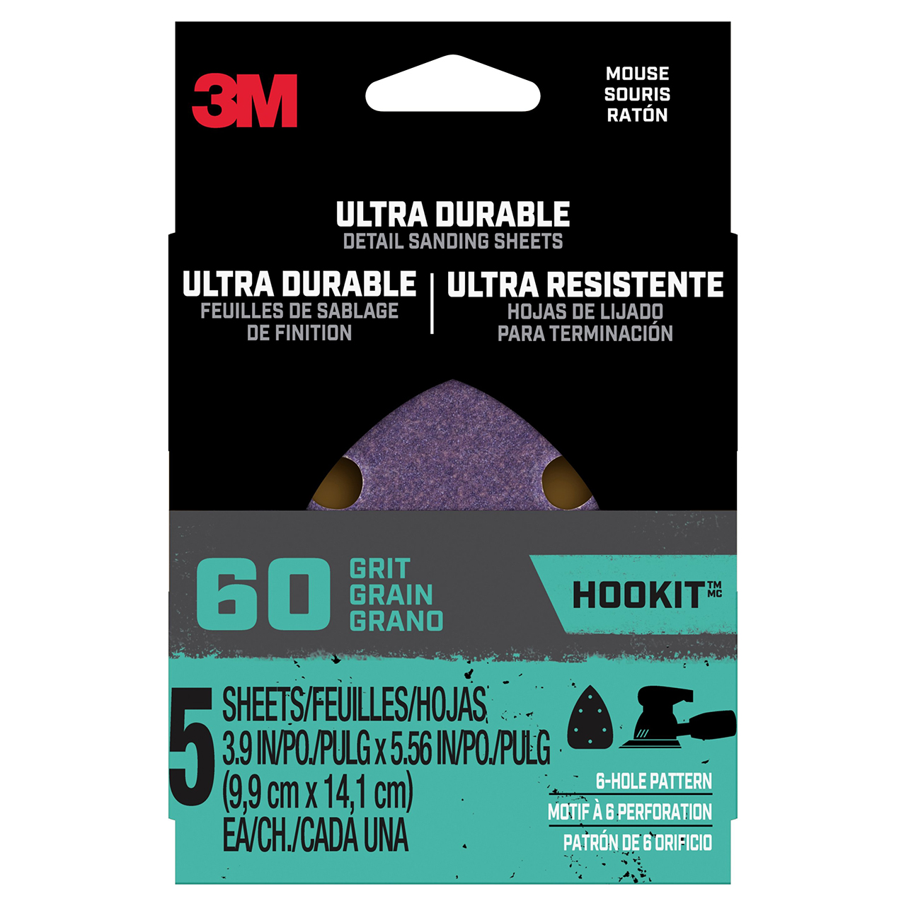 3M 7100200065 | 3-7/8" Width x 5-5/8" OAL 60 Grit Sanding Sheet