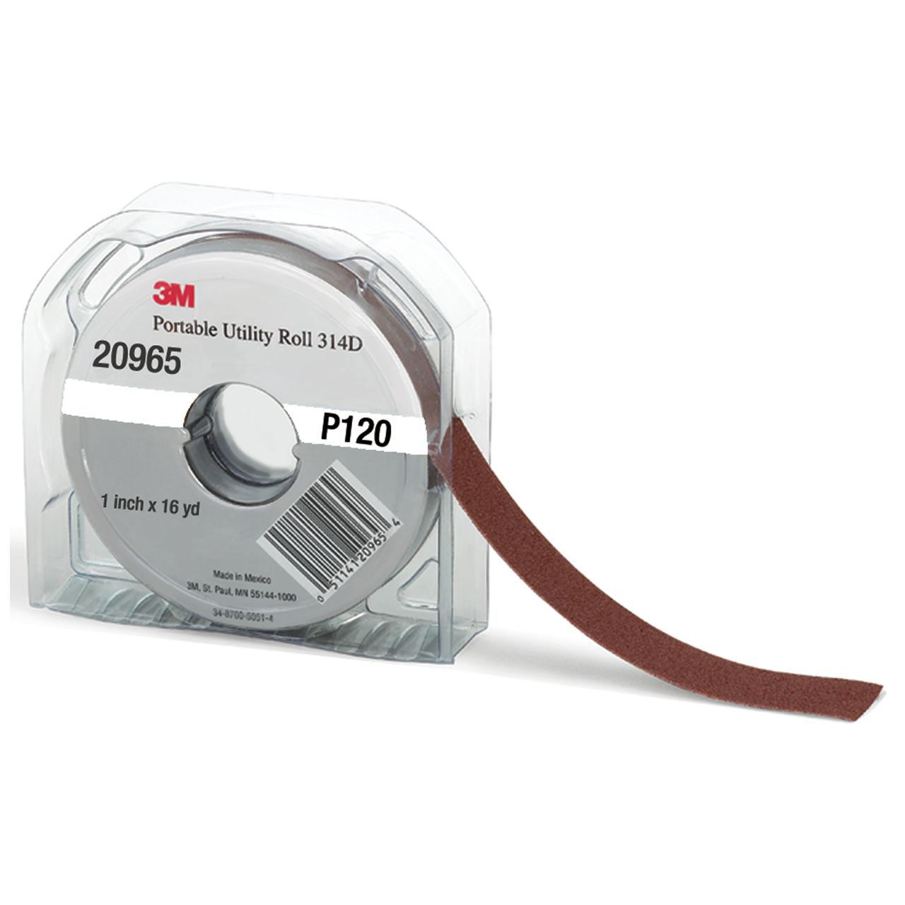 3M 7010308203 | 1" Width x 12.0 yd OAL x J Weight P80 Grit 314D Aluminum Oxide Cloth Roll
