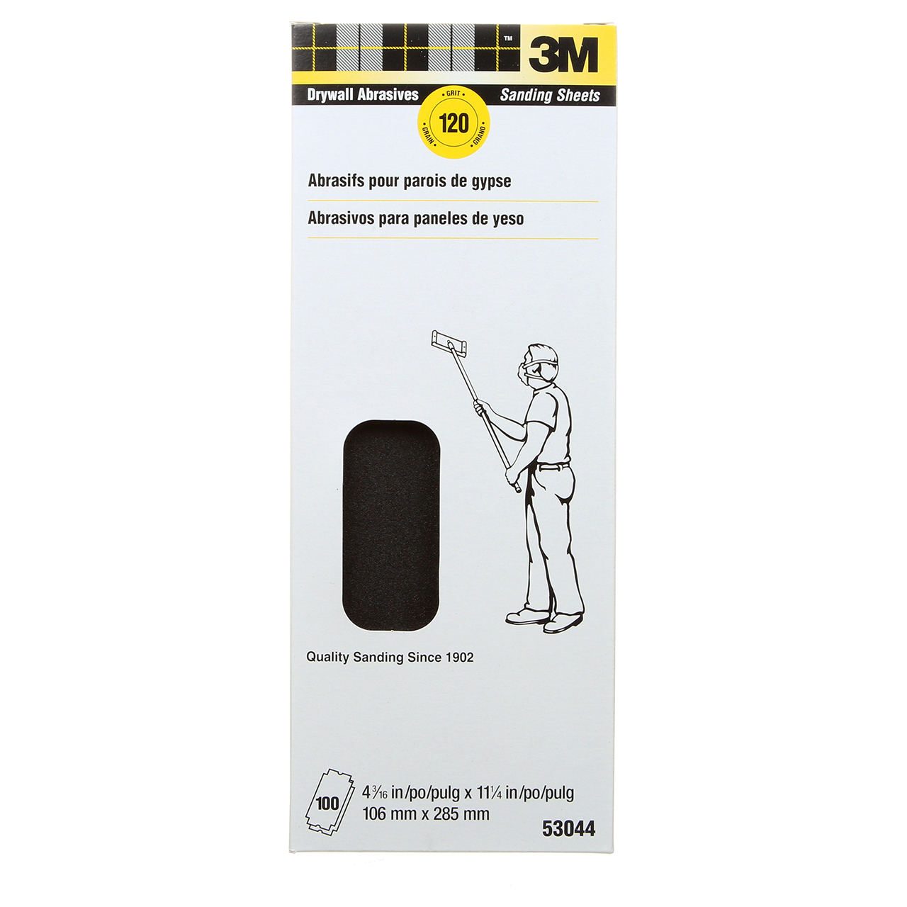 3M 7100016933 | 4-3/16" Width x 11-1/4" OAL 120 Grit Medium Aluminum Oxide Sanding Sheet