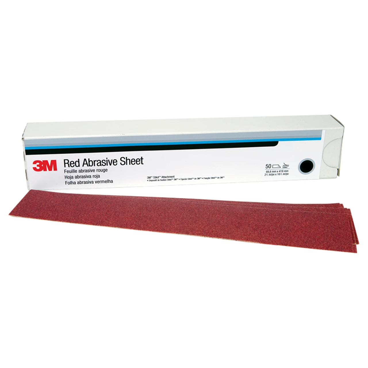3M 7000119797 | 01182 Hookit 2-3/4" Width x 16-1/2" OAL x D Weight 40 Grit 316U Aluminum Oxide Abrasive Sheet
