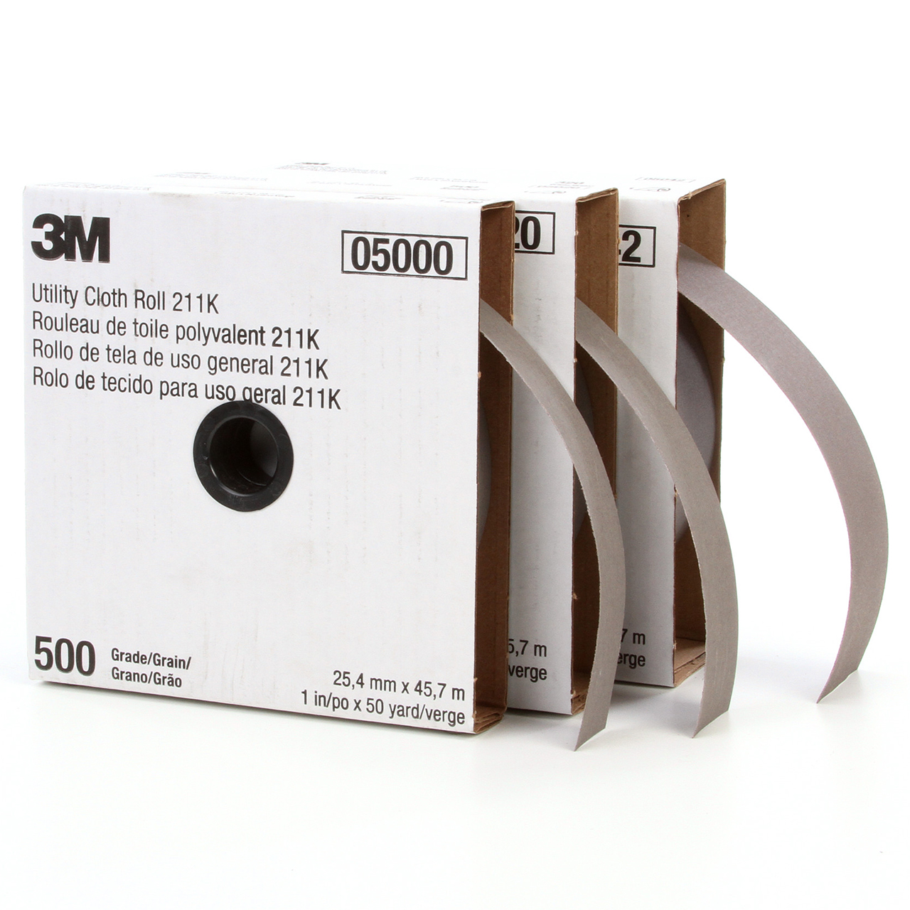 3M 7010508512 | 4" Width x 15.0 yd OAL x J Weight 80 Grit 211K Aluminum Oxide Cloth Roll
