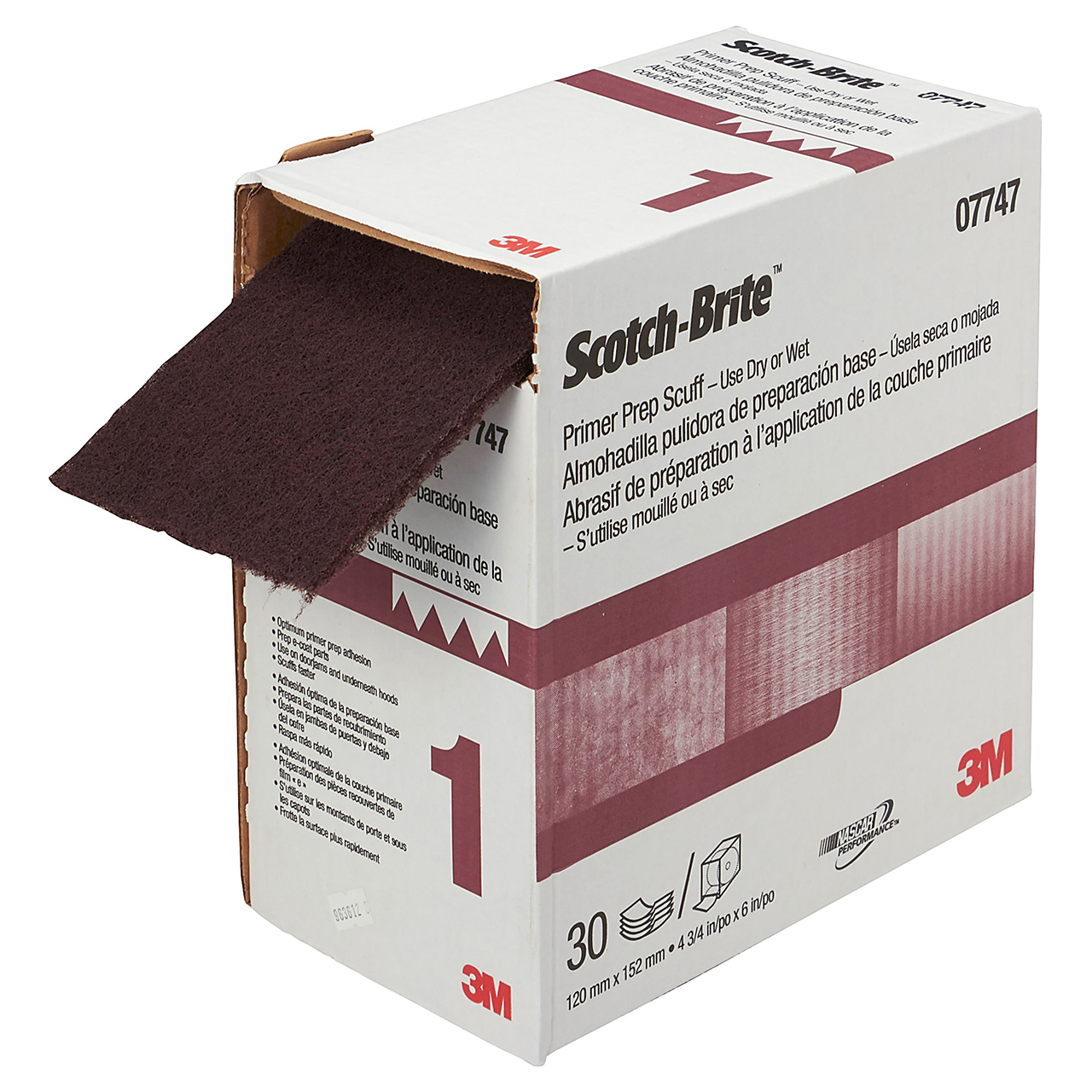 3M 7000046123 | 07747 Scotch-Brite 4-3/4" Width x 15.0' OAL Very Fine Aluminum Oxide Sanding Sheet