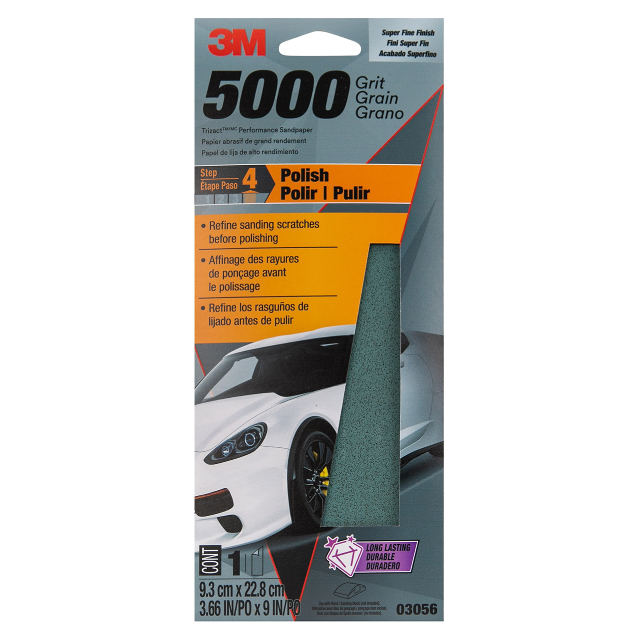 3M 7010363047 | 03056 Trizact 3-11/16" Width x 9" OAL Sandpaper