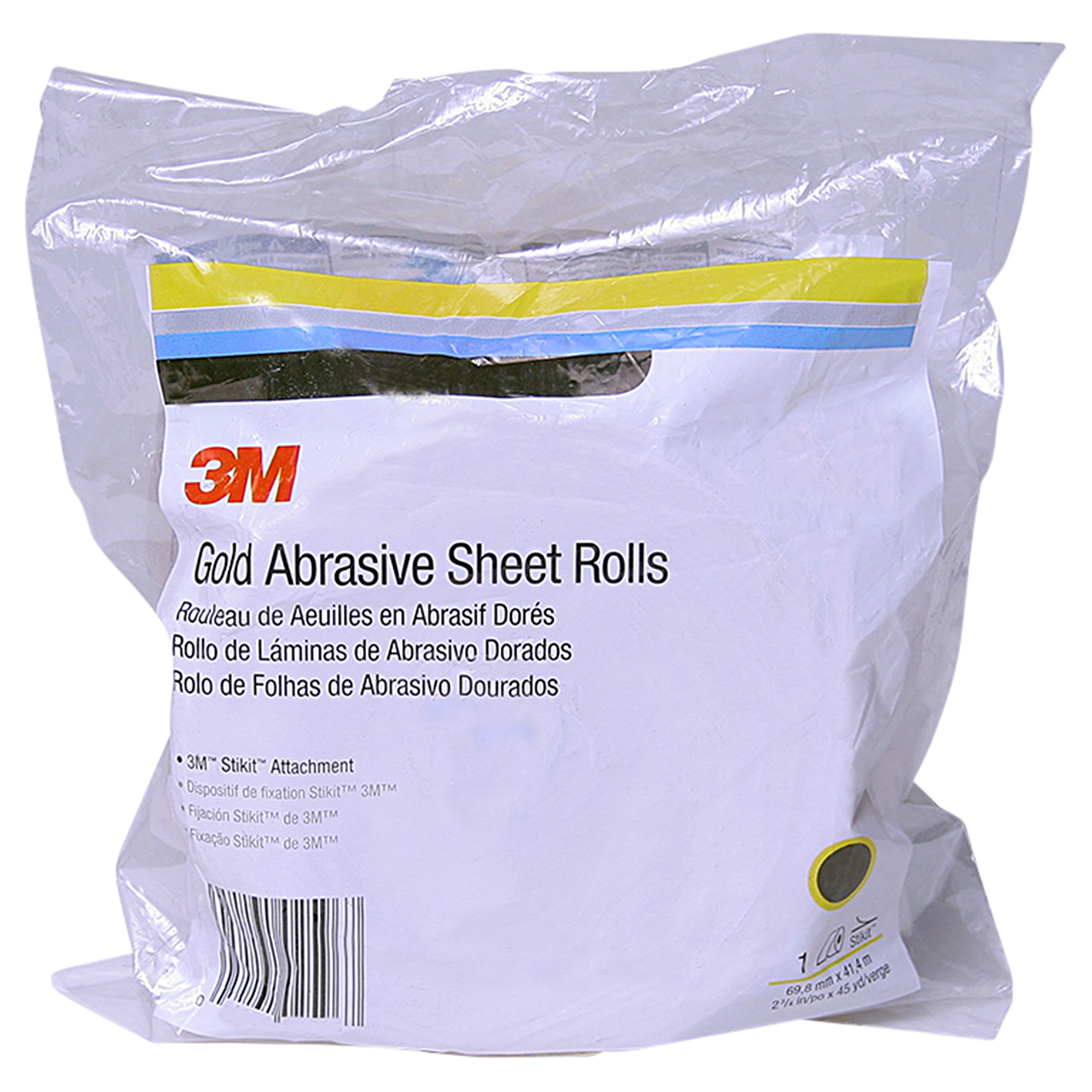 3M 7000119814 | 02694 Stikit 4-1/2" Width x 25.0 yd OAL x A Weight P180 Grit 236U Aluminum Oxide Sheet Roll