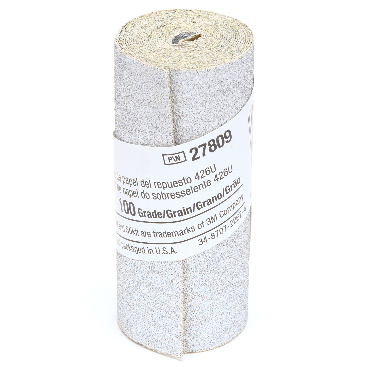 3M 7000028208 | Stikit 2-1/2" Width x 55" OAL x A Weight 100 Grit 426U Silicon Carbide Paper Refill Roll