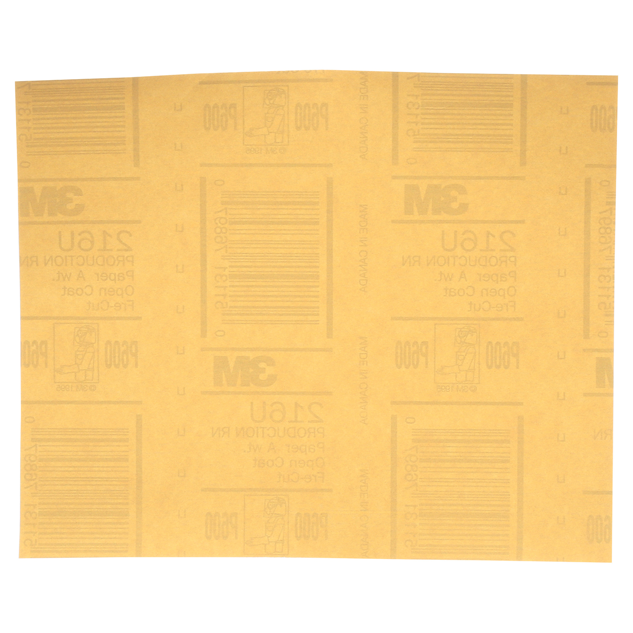 3M 7000118276 | 02537 9" Width x 11" OAL x A Weight P600 Grit 216U Aluminum Oxide Gold Abrasive Sheet