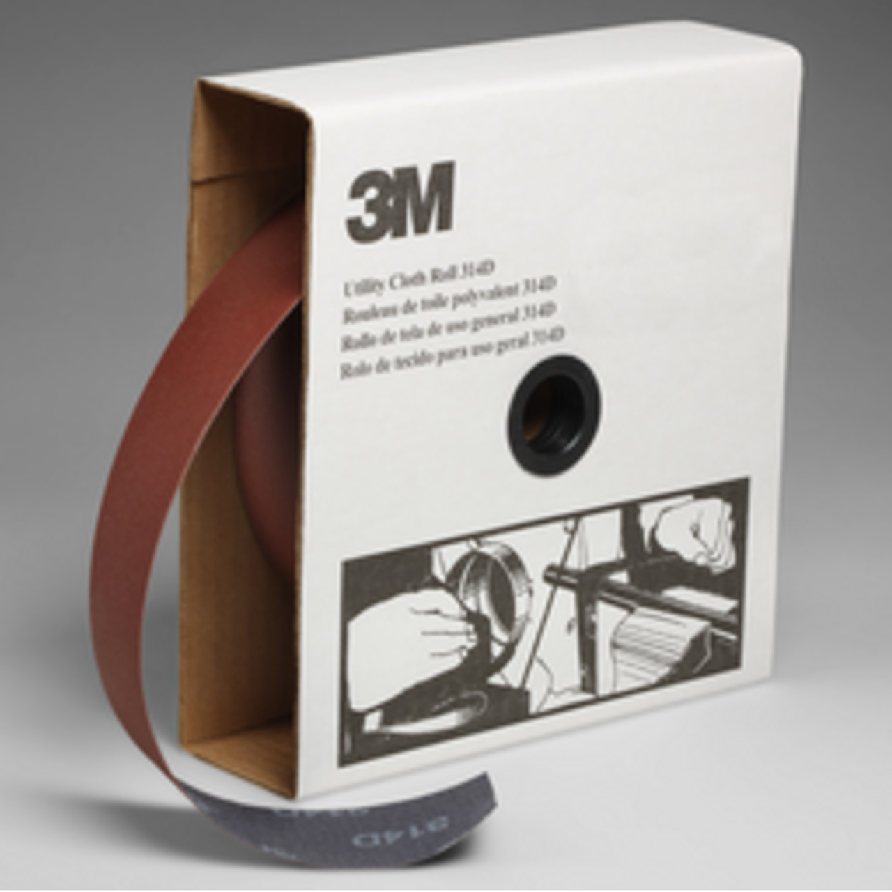 3M 7000118542 | 2" Width x 150.0' OAL x J Weight P100 Grit 314D Aluminum Oxide Cloth Roll