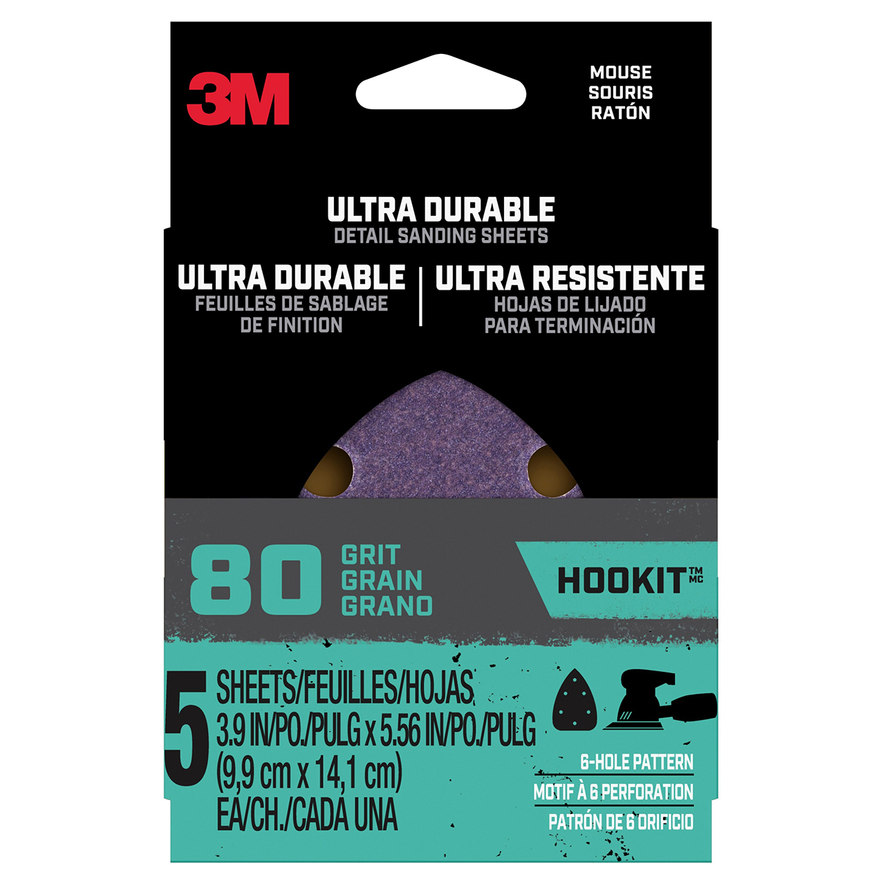 3M 7100200066 | 3-7/8" Width x 5-5/8" OAL 80 Grit Sanding Sheet