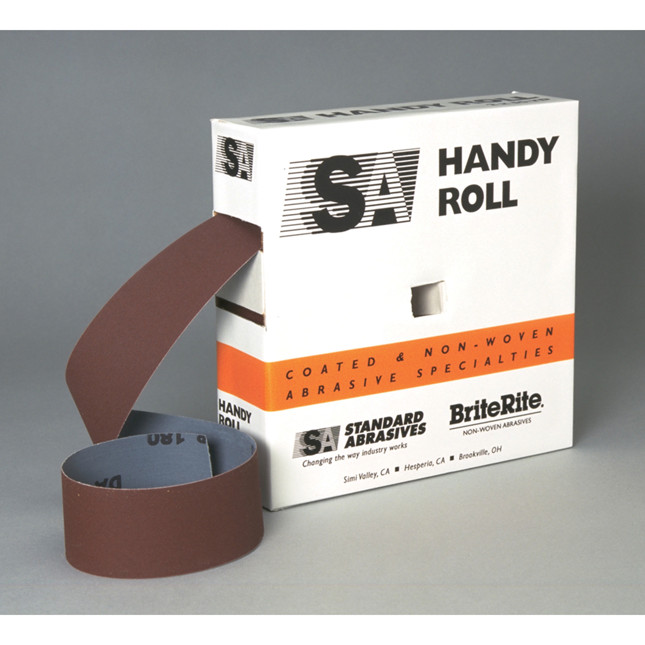 3M 7010331447 | 713095 Standard Abrasives 1" Width x 50.0 yd OAL x J Weight P120 Grit Aluminum Oxide Handy Roll