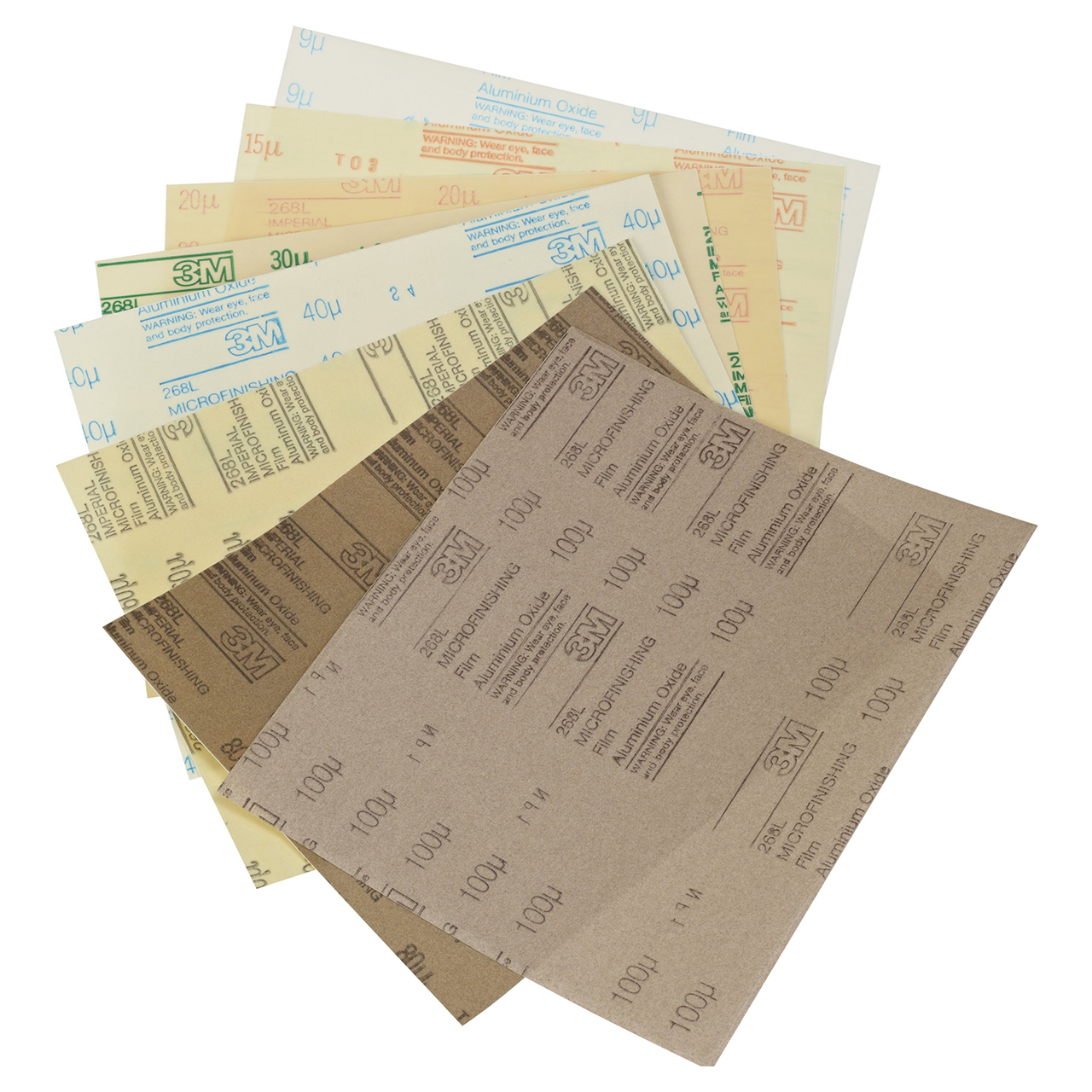 3M 7010510403 | 9" Width x 11" OAL 268L Aluminum Oxide Film Sheet