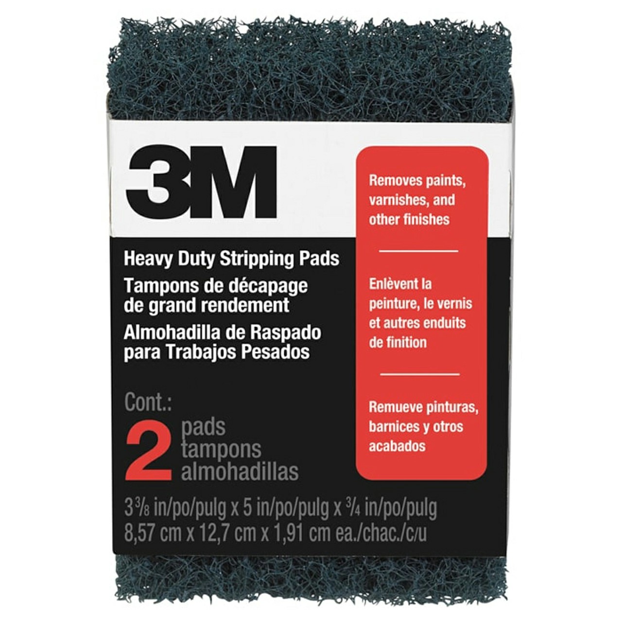 3M 7010371131 | 5" Length x 3-3/8" Width Coarse Grade Aluminum Oxide Heavy Duty Stripping Pad