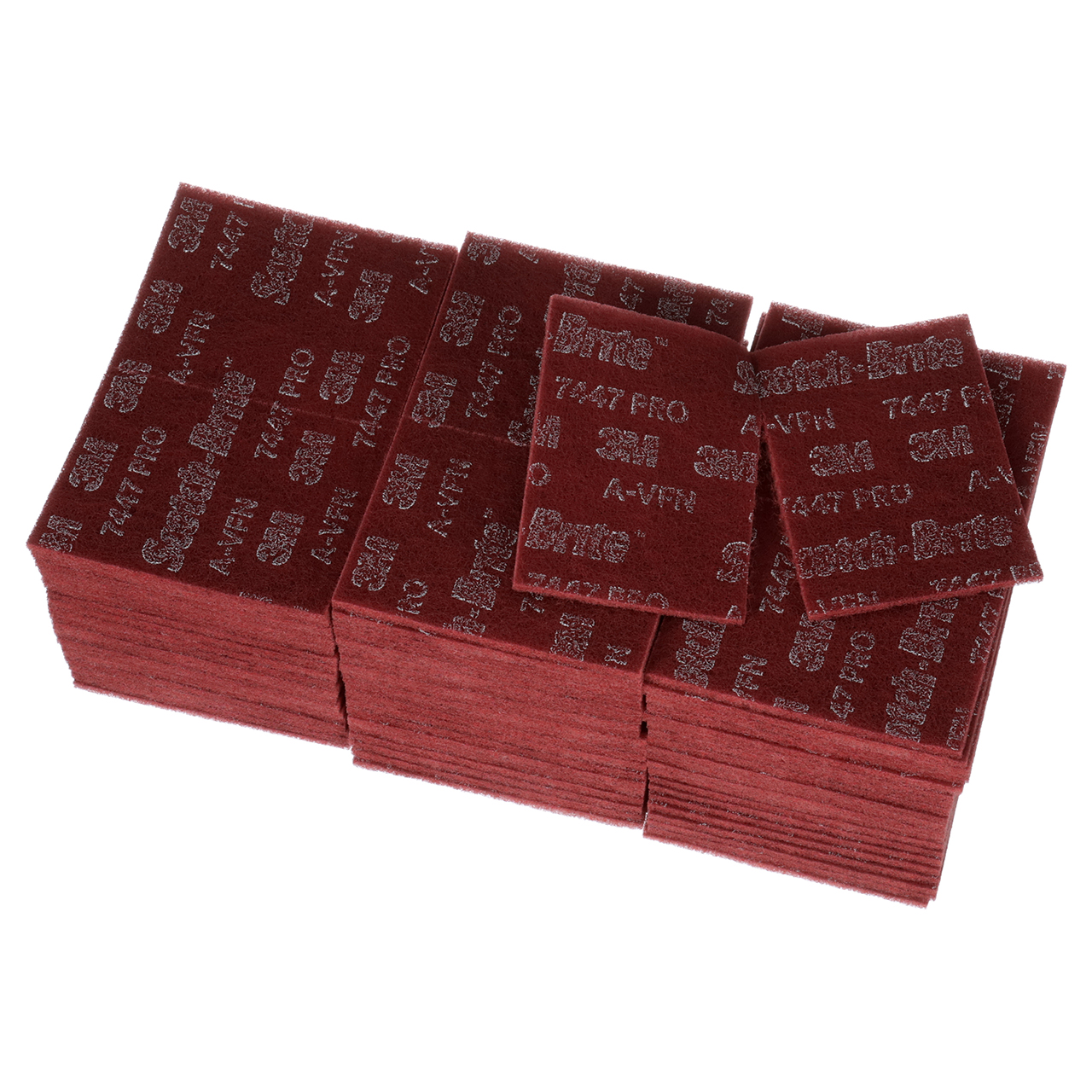 3M 7000027560 | Scotch-Brite 9" Length x 6" Width Very Fine Grade HP-HP 7447 Aluminum Oxide Hand Pad