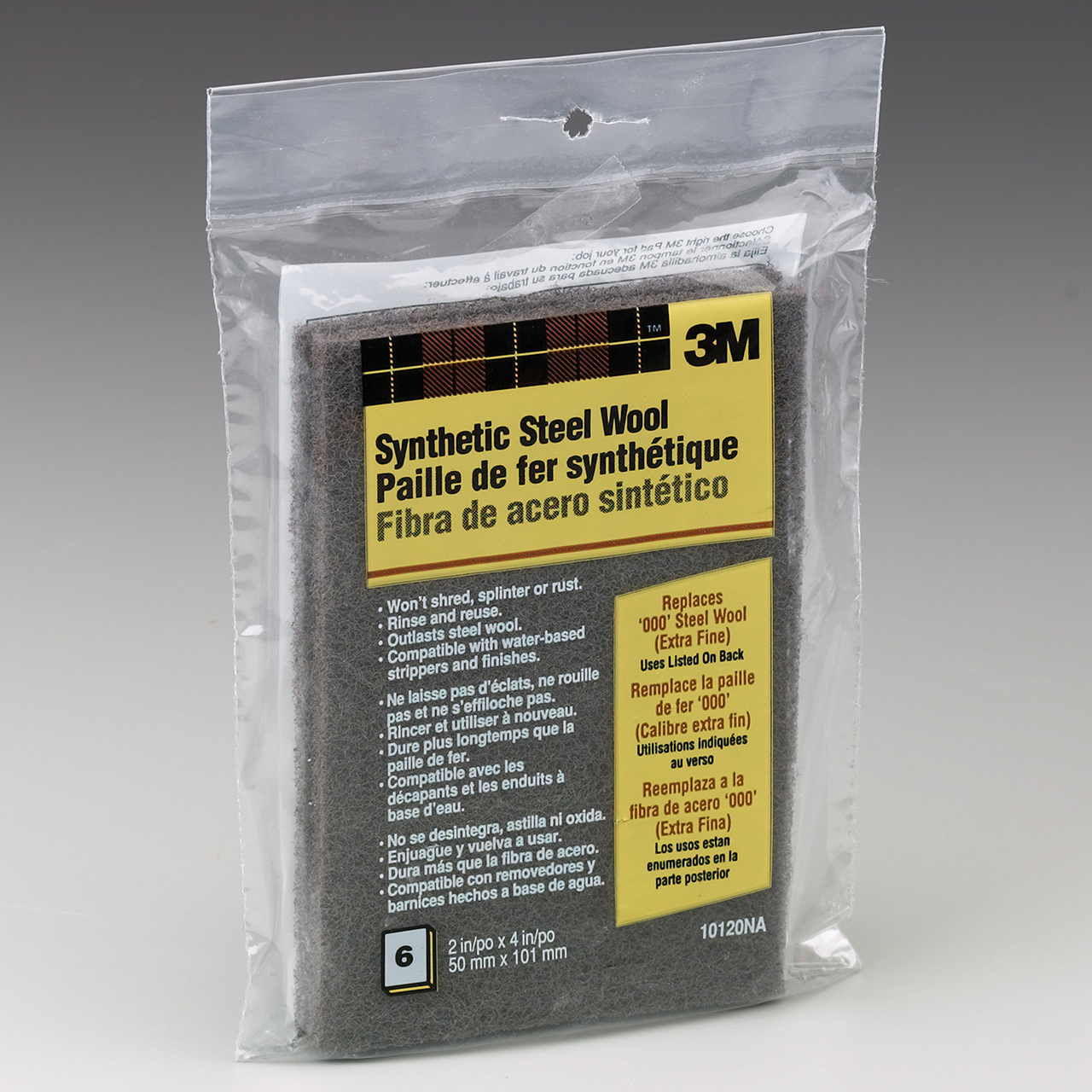 3M 7000126149 | Extra Fine Grade Steel Wool Synthetic Steel Wool Pad