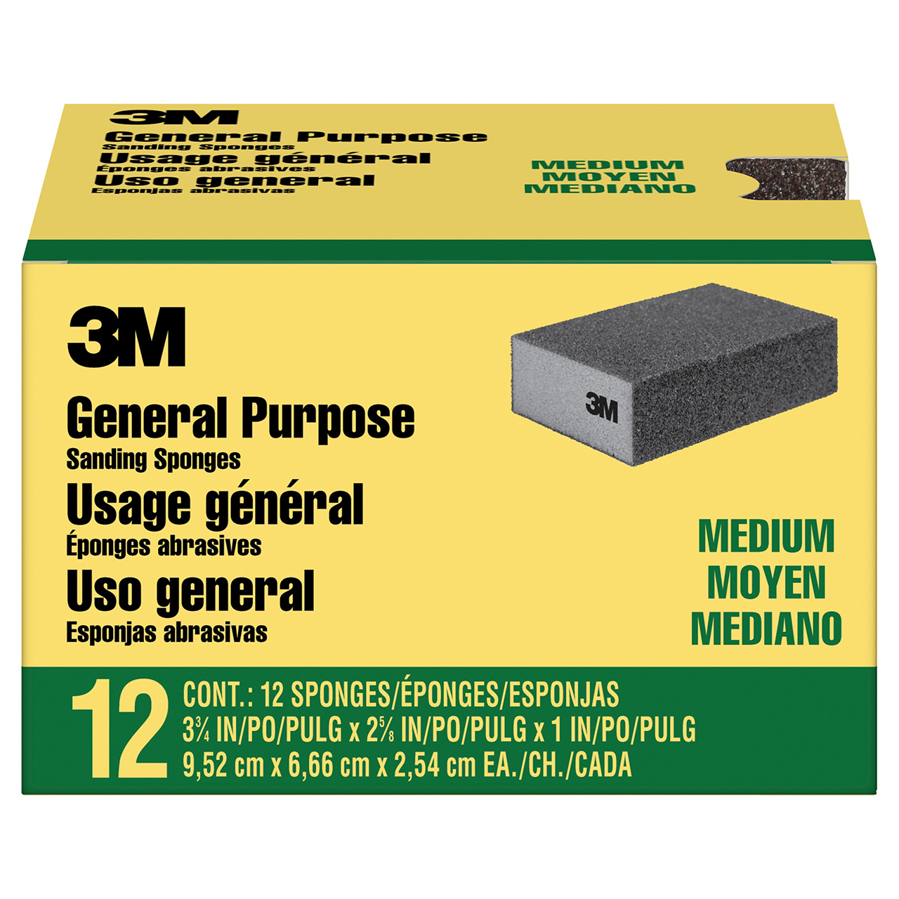 3M 7100241315 | Medium Grade Sanding Sponge