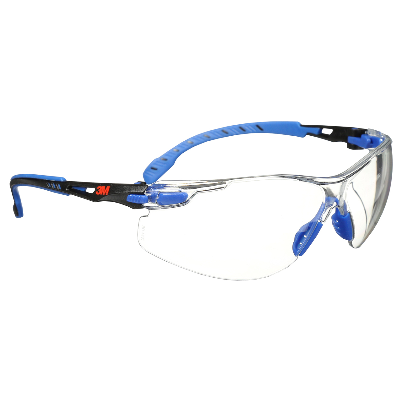 3M 7100079183 | Solus S1101SGAF 2.000" OAL Anti-scratch & Anti-fog Blue & Black Frame Safety Glass