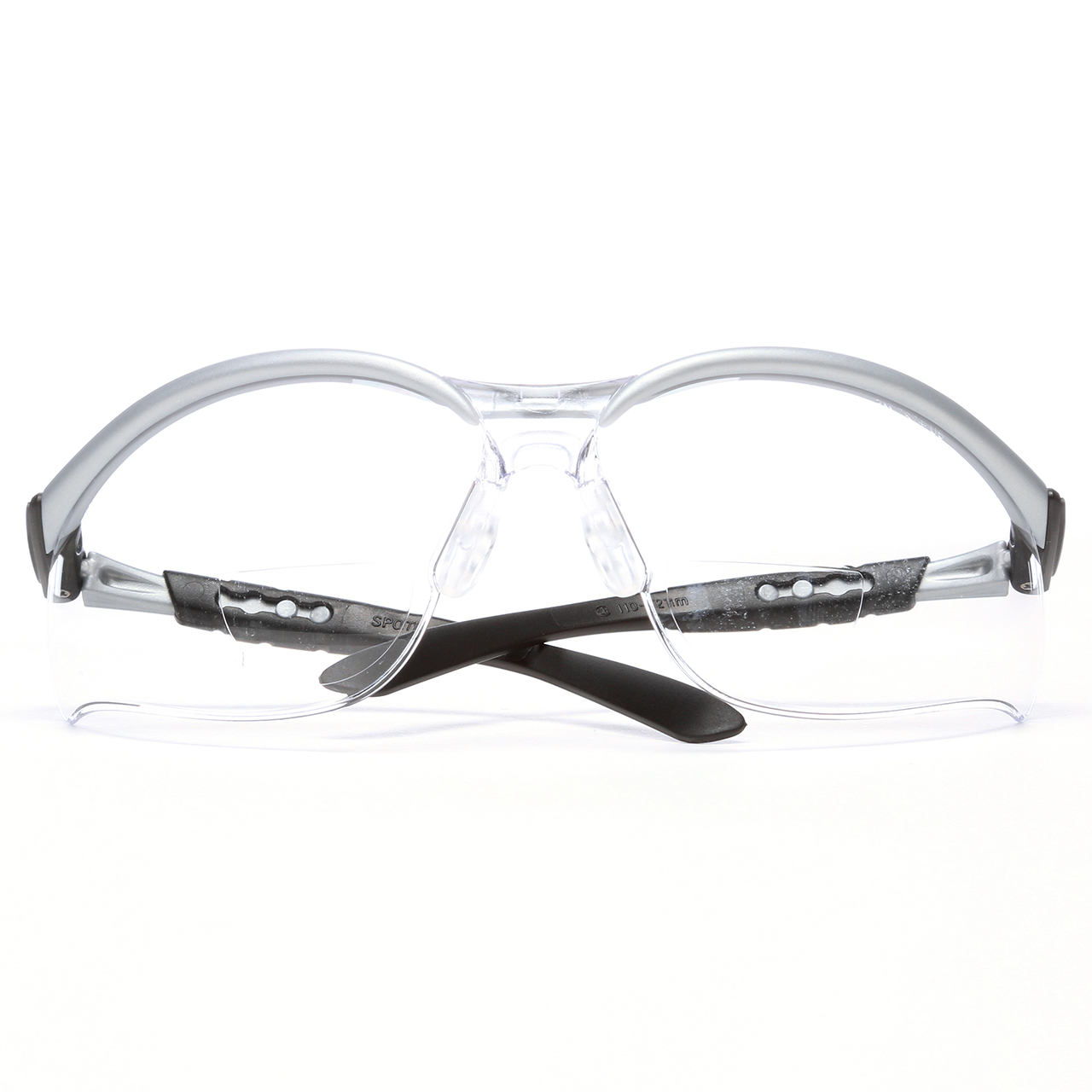 3M 7000127491 | BX 11376-00000-20 2.200" Width x 2.000" OAL Anti-fog Silver and Black Frame Safety Glass