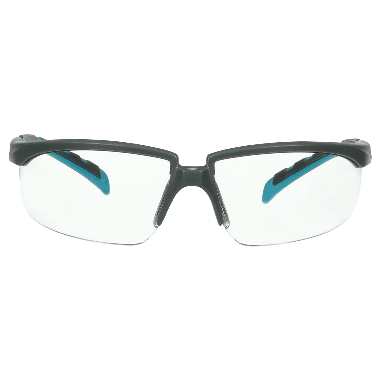 3M 7100203178 | Solus S2001SGAF-BGR Anti-scratch & Anti-fog Gray/Teal Frame Safety Glass