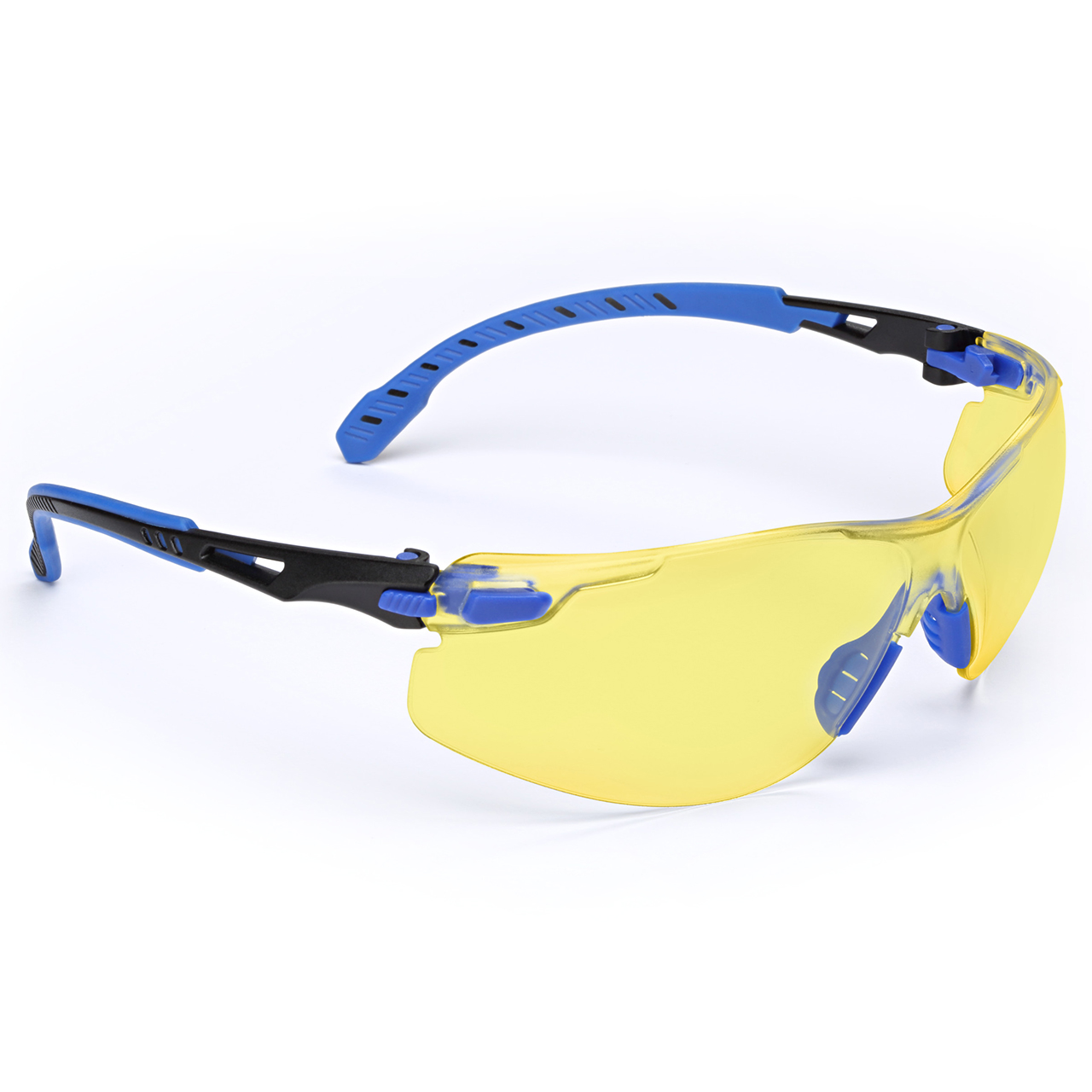 3M 7100079185 | Solus S1103SGAF 2.000" Width x 2.000" OAL Anti-scratch & Anti-fog Blue & Black Frame Safety Glass