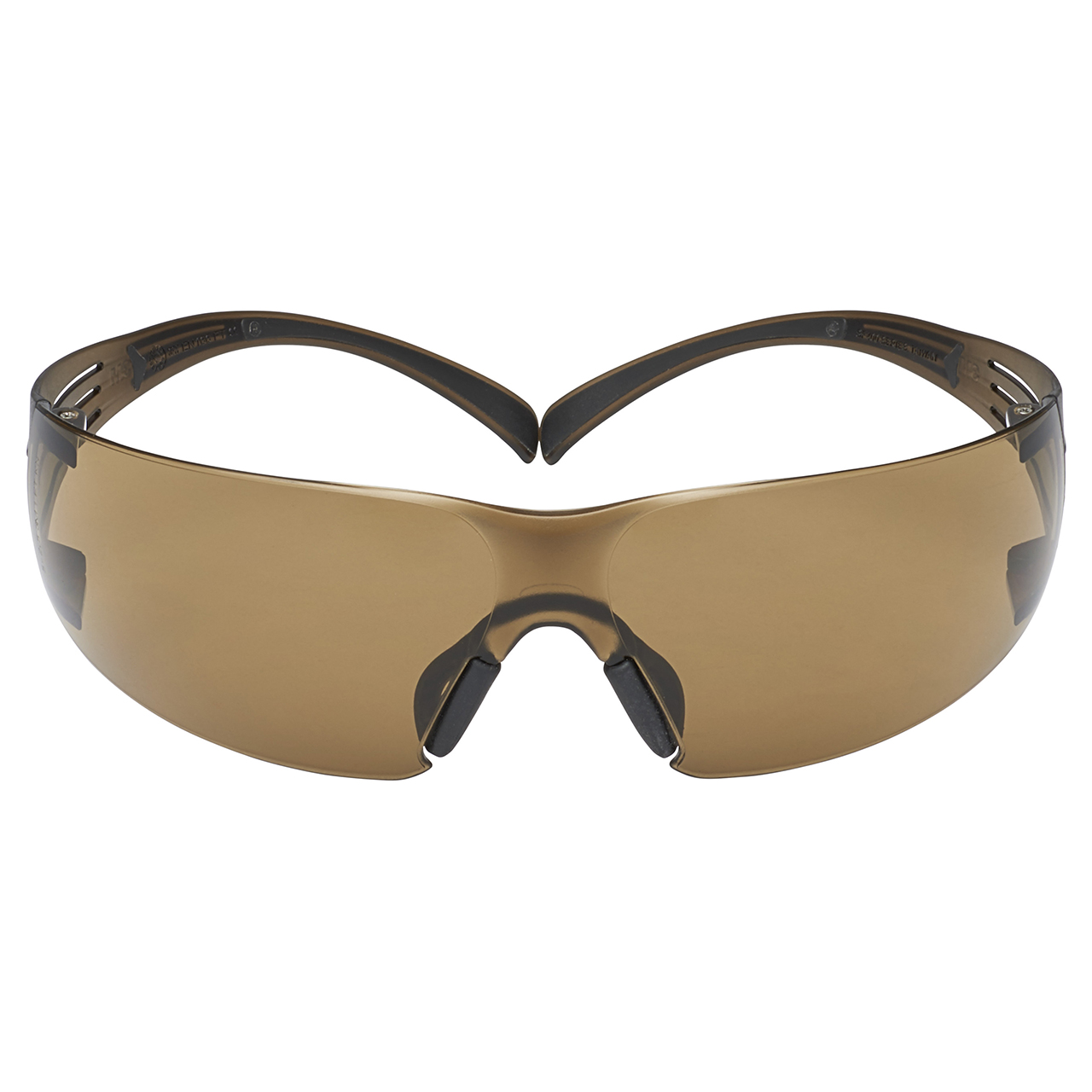 3M 7100155940 | SecureFit 1334251 Anti-scratch & Anti-fog Black/Brown Frame Safety Glass