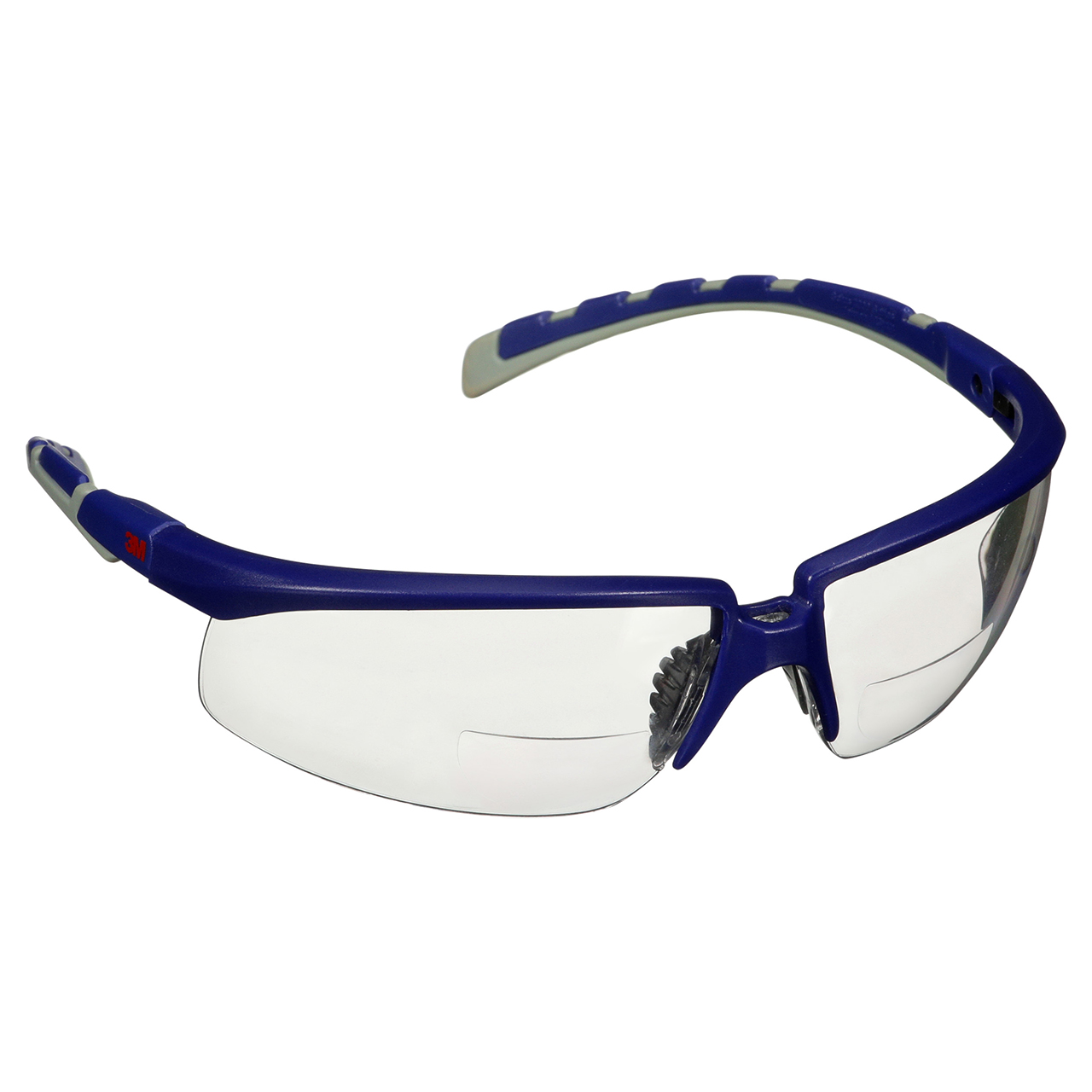 3M 7100221704 | Solus S2015AF-BLU Anti-scratch & Anti-fog Blue/Gray Frame Safety Glass
