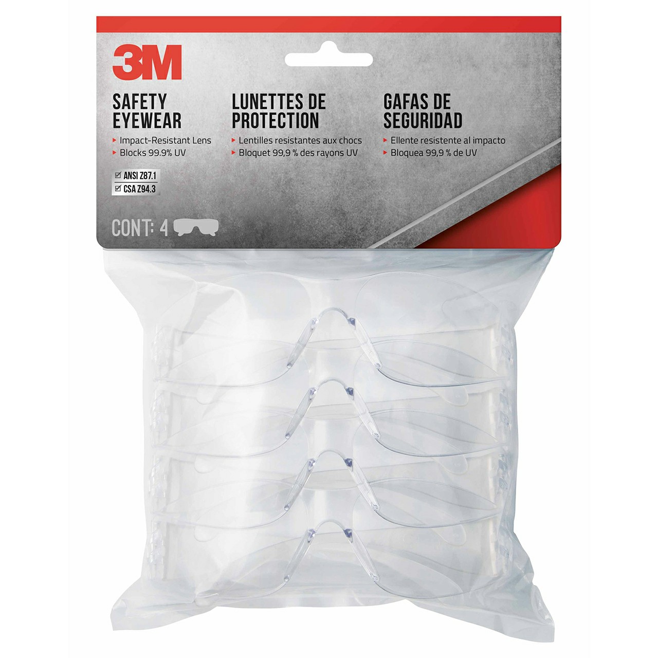 3M 7010336942 | Clear Lens Safety Glass