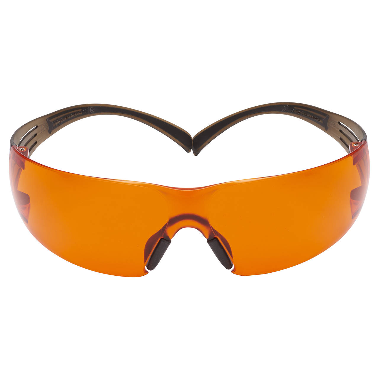 3M 7100158220 | SecureFit 1334252 Anti-scratch & Anti-fog Black/Brown Frame Safety Glass