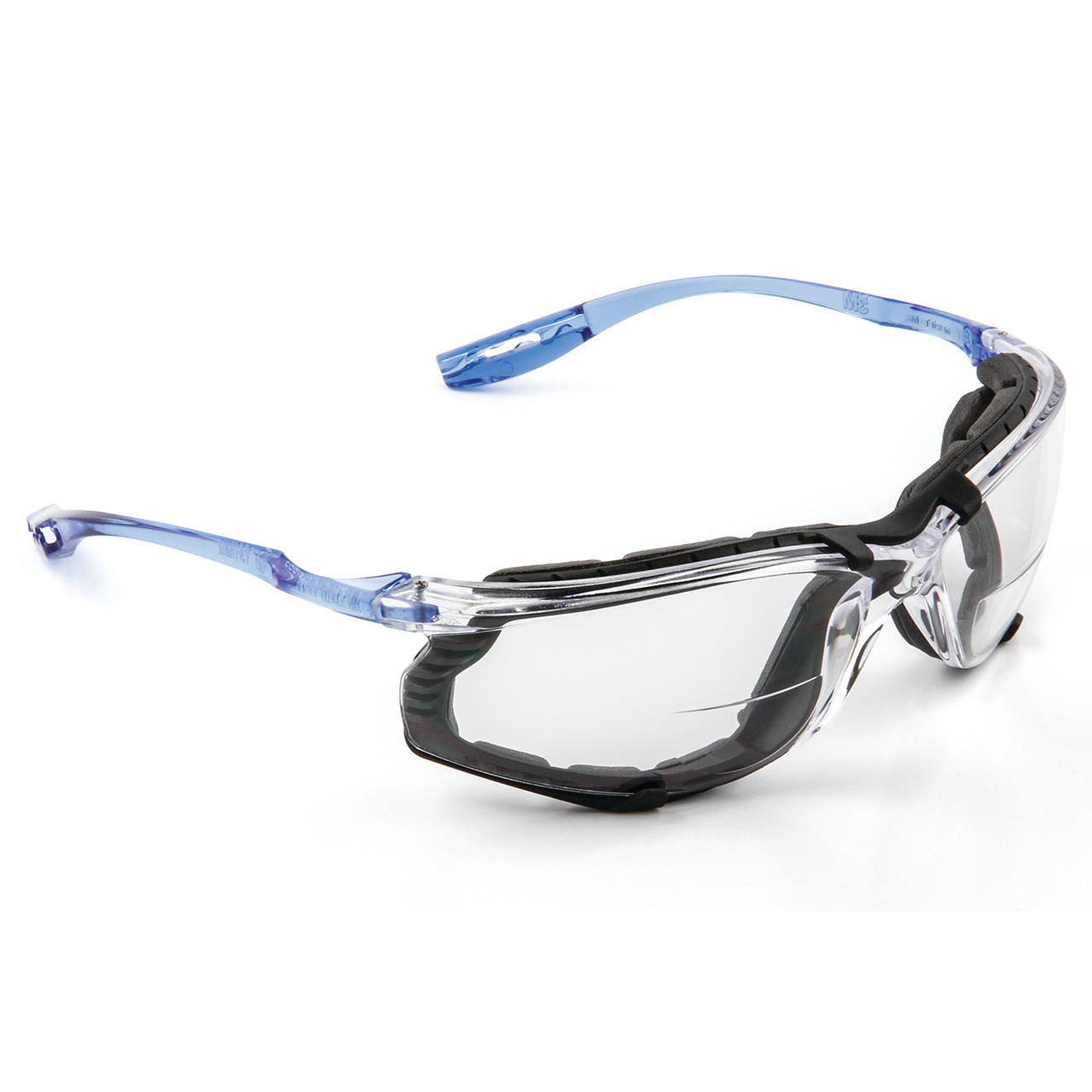 3M 7100046796 | Virtua VC215AF 4.500" Width x 9.250" OAL Anti-scratch & Anti-fog Light Blue Frame Safety Glass