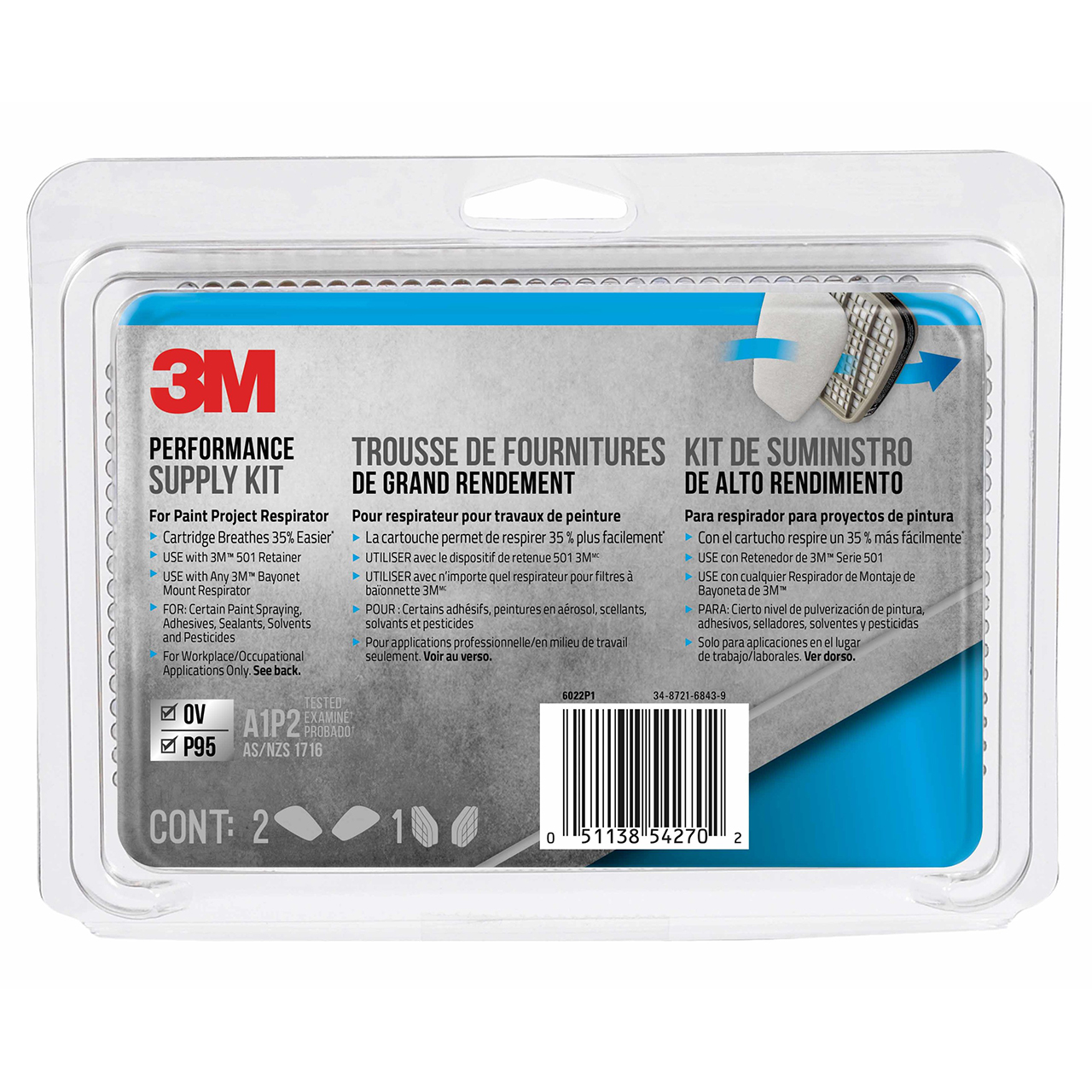 3M 7100159224 | 2.880" Width x 4.380" OAL Cartridge