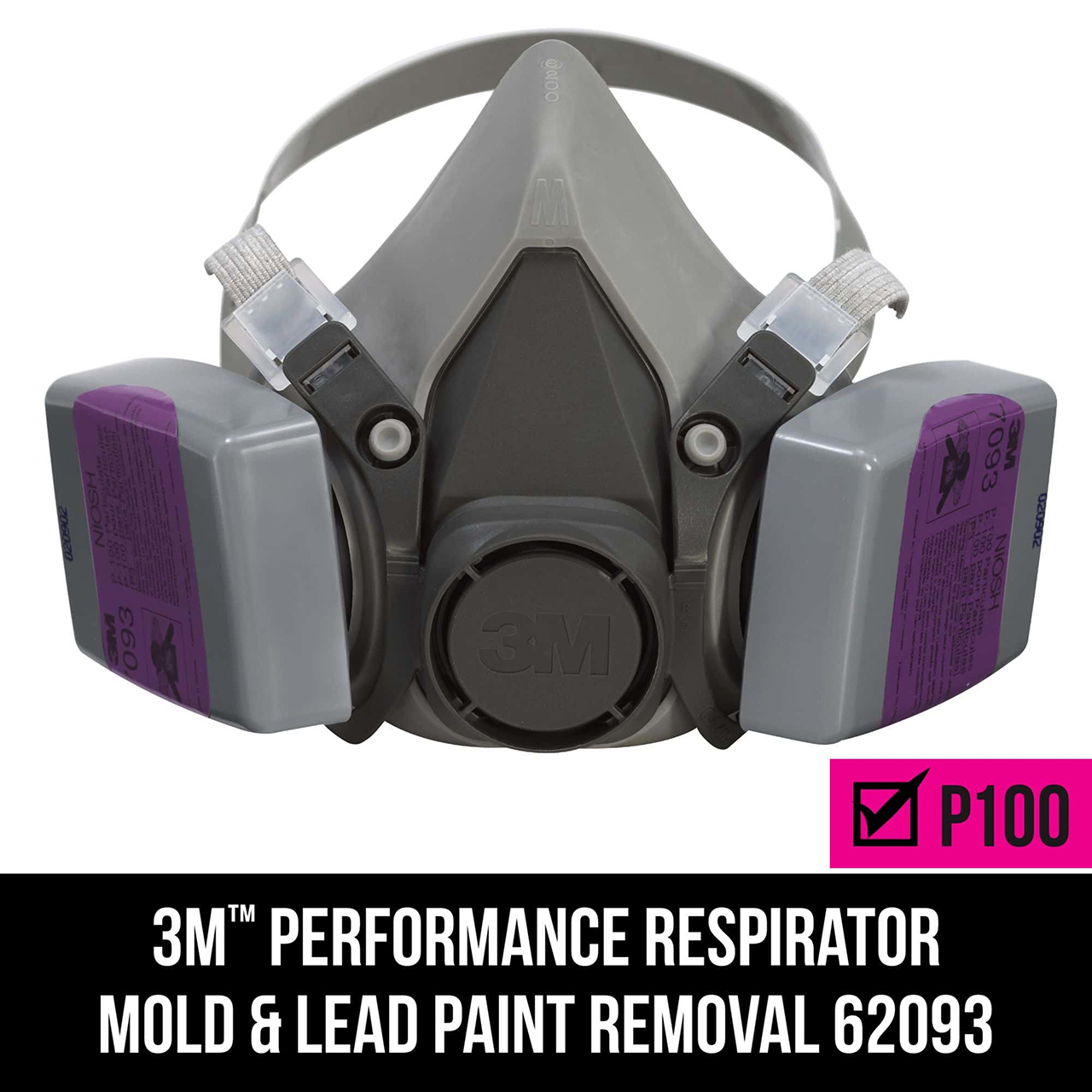 3M 7100159819 | 9.300" Width x 5.100" OAL Medium Lead Paint Removal Respirator