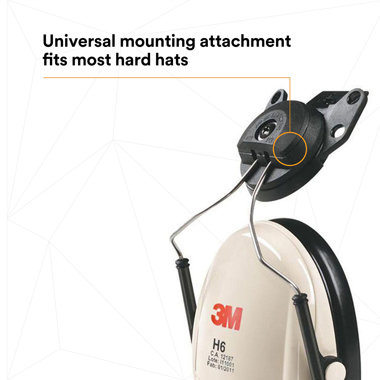 3M 7000052743 | PELTOR H6P3E/V Hard Hat Attached Style ABS Beige Earmuff