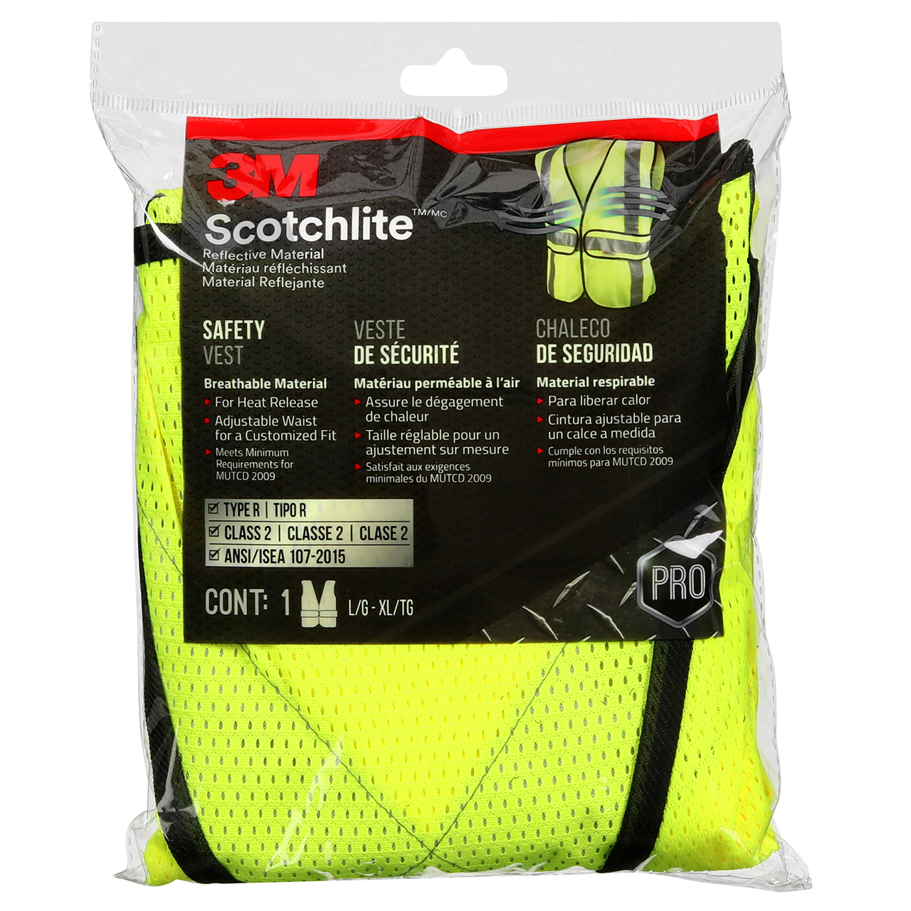 3M 7100178483 | 1.000" Width x 7.400" OAL Safety Vest