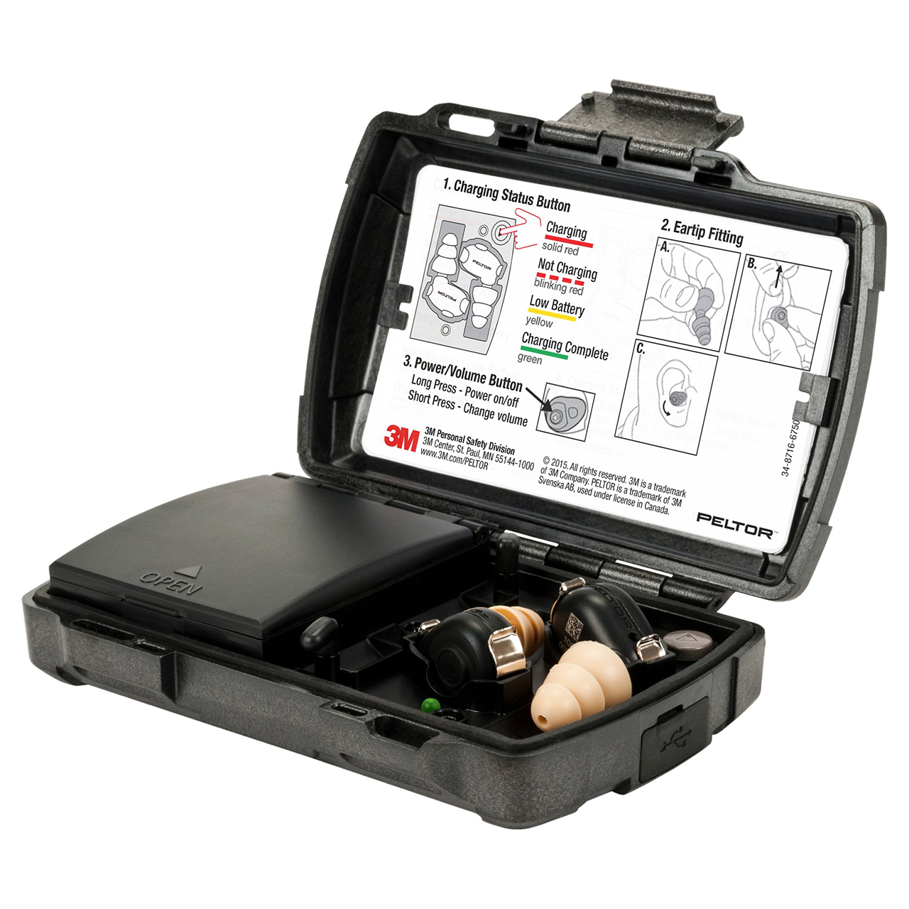 3M 7010386290 | PELTOR TEP-200 Black EarPlug