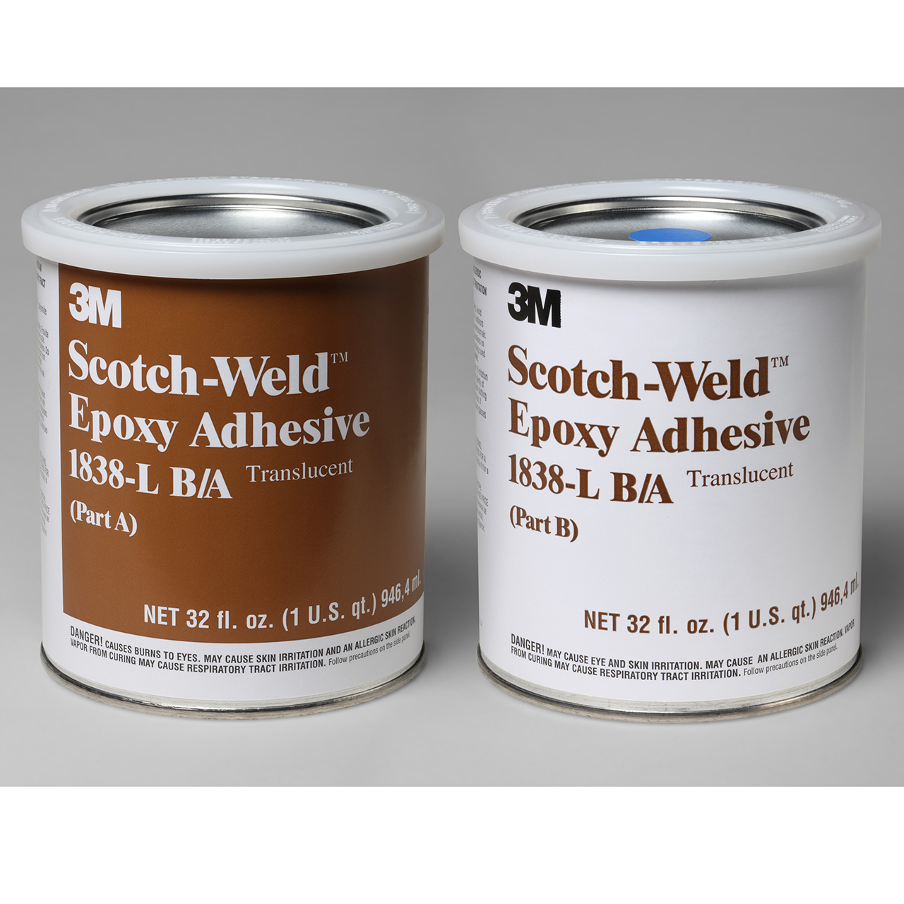 3M 7000036224 | Scotch-Weld 1838L 1 qt Translucent Epoxy Adhesive