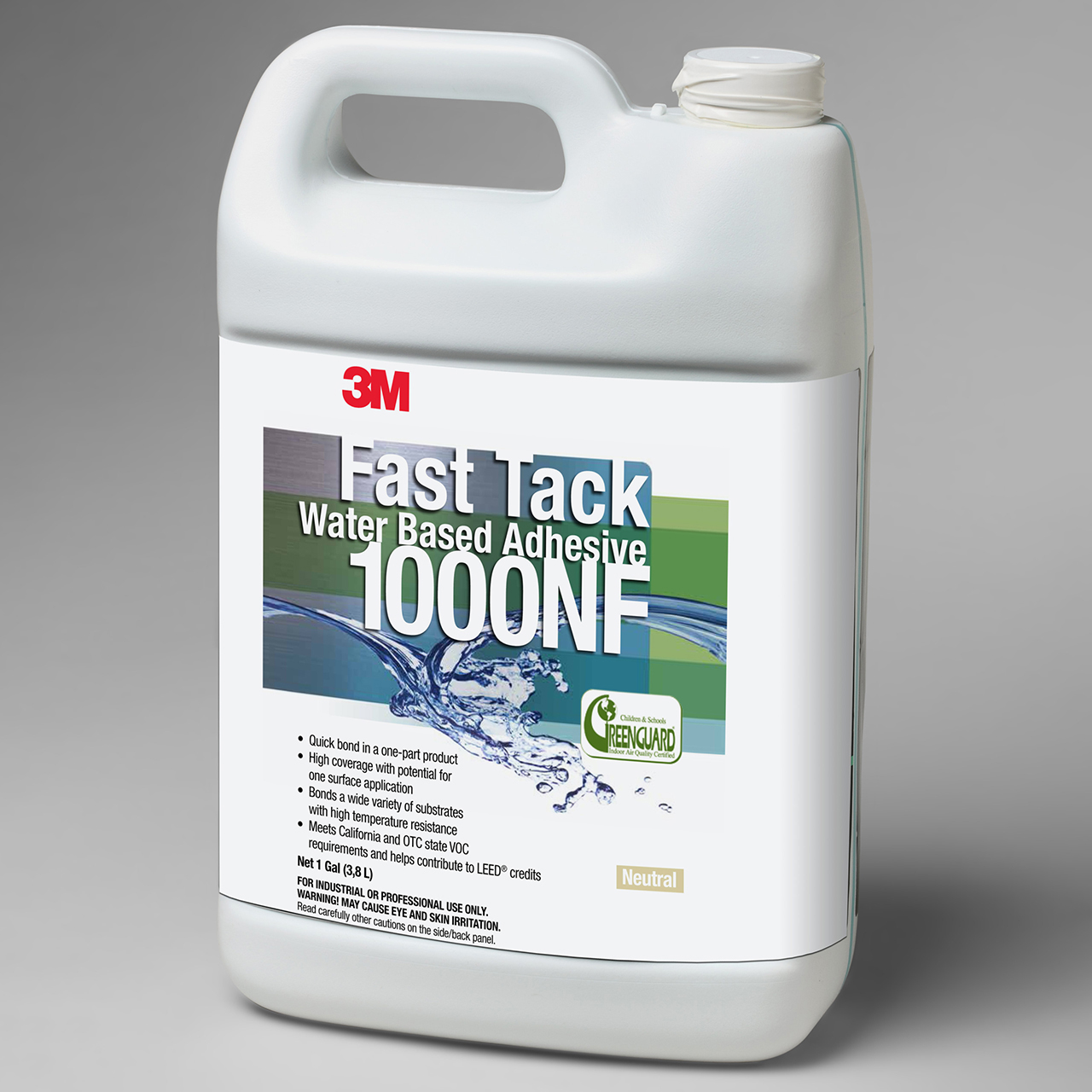 3M 7100011610 | 1000NF 1 Gallon Neutral Water Based Adhesive