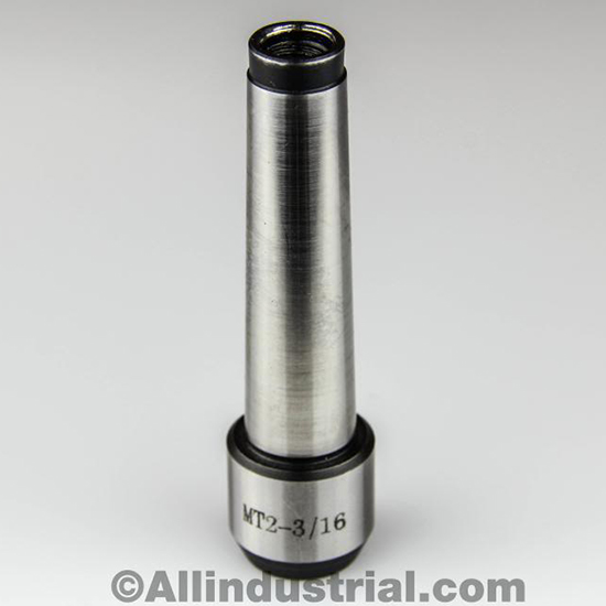 All Industrial 44510 | 3/16" MT2 Morse Taper End Mill Tool Holder Adapter 3/8"-16 Drawbar End 2MT