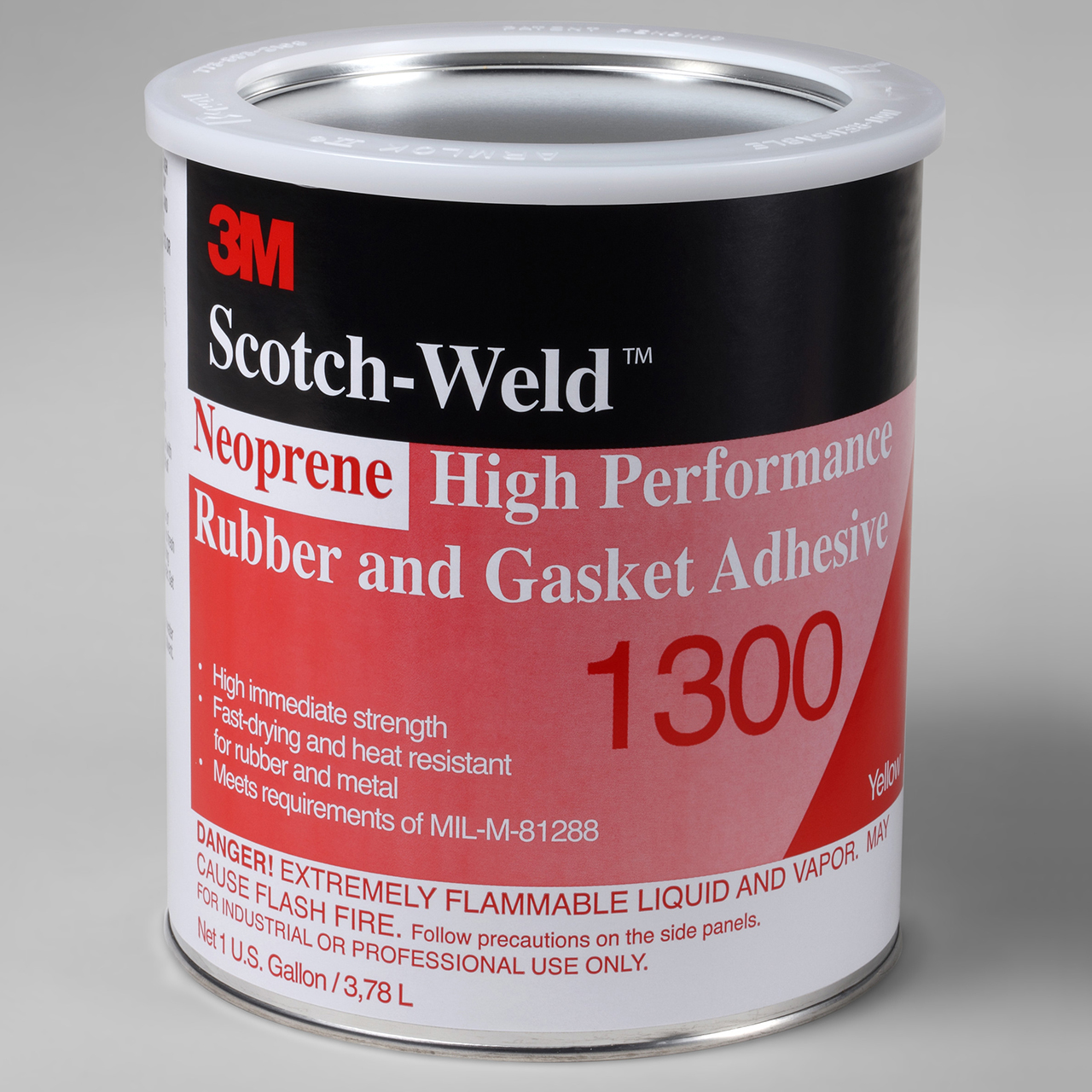 3M 7010292697 | 1300 1 Gallon Yellow Rubber And Gasket Adhesive